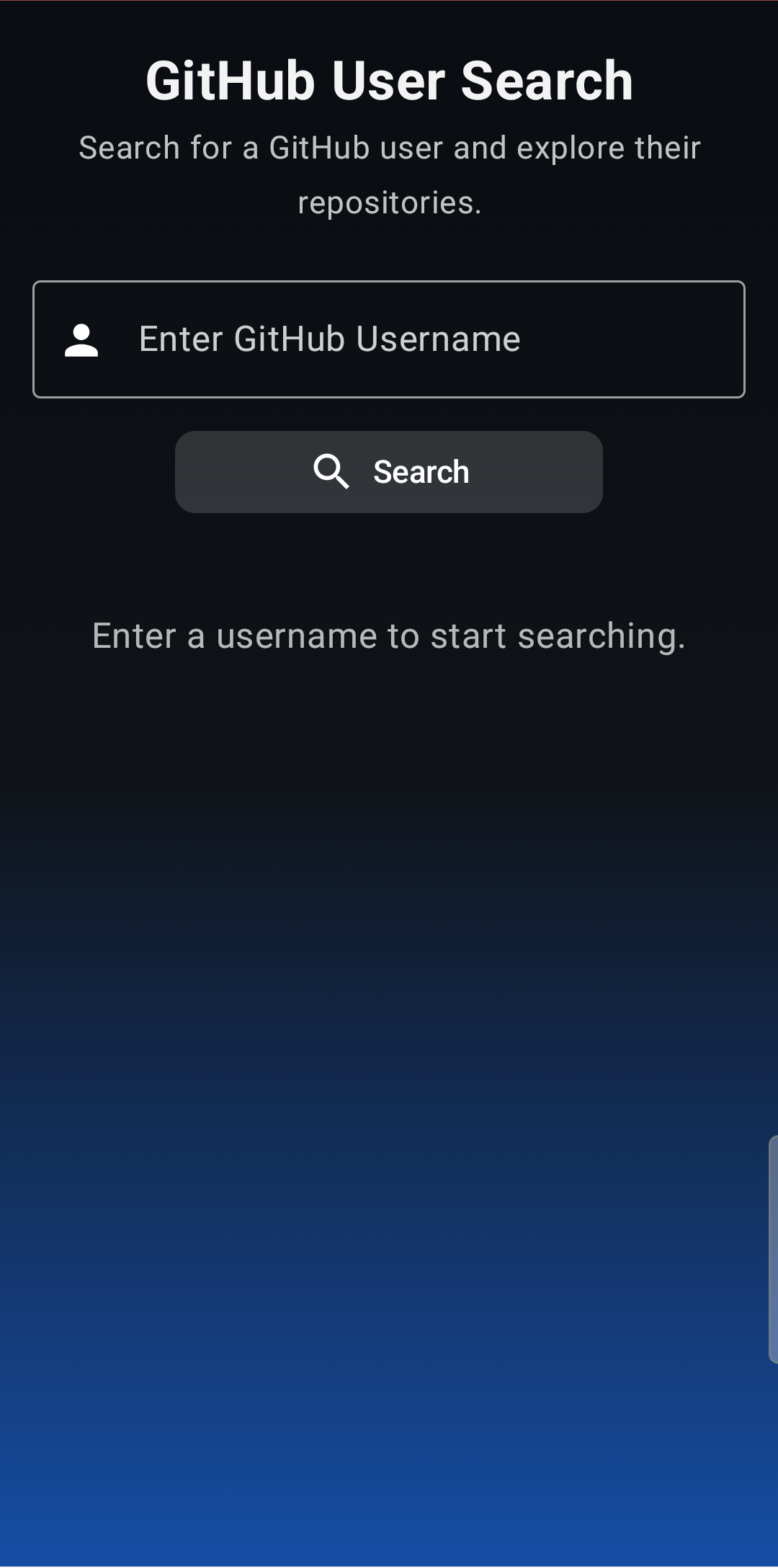 Github Search App Screenshot 2